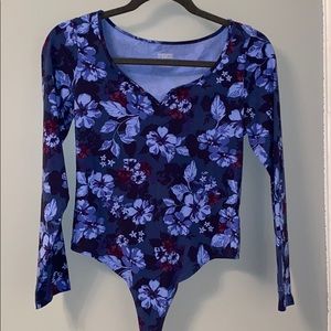 PINK floral bodysuit